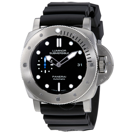 Panerai Luminor Submersible 1950 Black Dial Automatic Men's Rubber Watch PAM01305