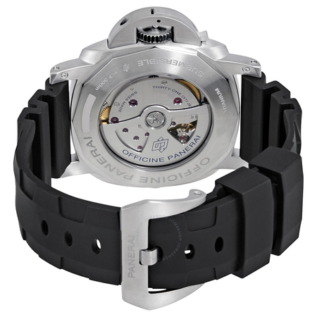 Panerai Luminor Submersible 1950 Black Dial Automatic Men's Rubber Watch PAM01305
