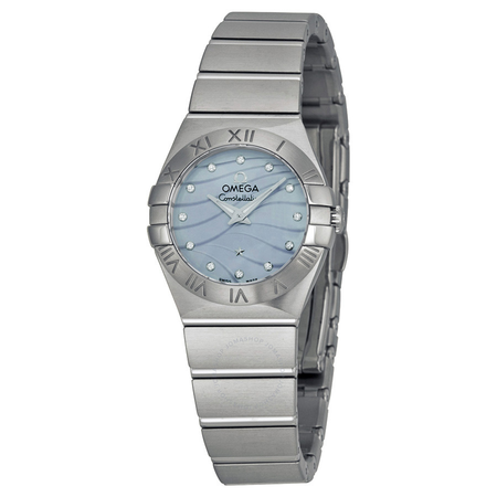 Omega Constellation Blue Mother of Pearl Dial Stainless Steel Ladies Watch 123.10.24.60.57.001