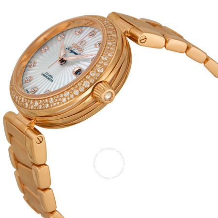 Omega Deville Ladymatic Mother of Pearl Dial 18kt Rose Gold Ladies Watch 42565342055001 425.65.34.20.55.001