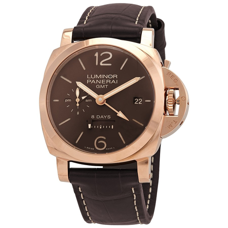 Panerai Luminor 1950 Brown Dial 18k Rose Gold Men's Watch PAM00576