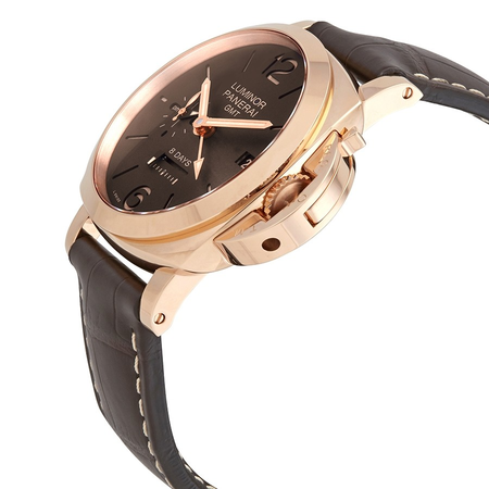 Panerai Luminor 1950 Brown Dial 18k Rose Gold Men's Watch PAM00576