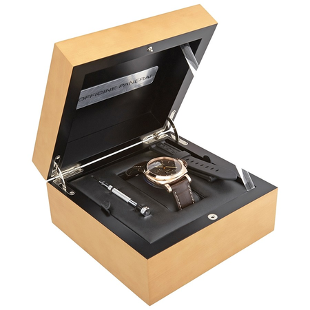 Panerai Luminor 1950 Brown Dial 18k Rose Gold Men's Watch PAM00576