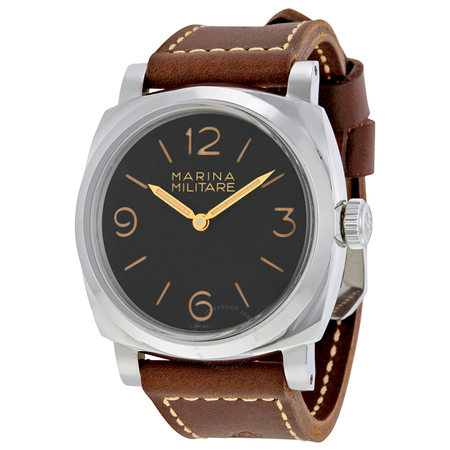 Panerai Radiomir 1940 Black Dial Hand Wound Brown Leather Men's Watch PAM00587