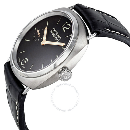 Panerai Radiomir Titanium Black Dial Leather Mechanical Men's Watch PAM00338