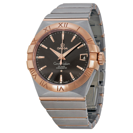 Omega Constellation Automatic Brown Dial Stainless Steel Rose Gold Men's Watch 123.20.38.21.13.001