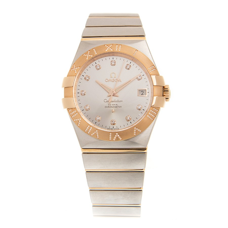 Omega Constellation Automatic Chronometer Diamond Silver Dial Ladies Watch 123.25.35.20.52.003