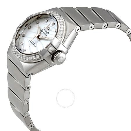 Omega Constellation Co-Axial Mother of Pearl Dial Ladies Watch 123.15.27.20.55.002