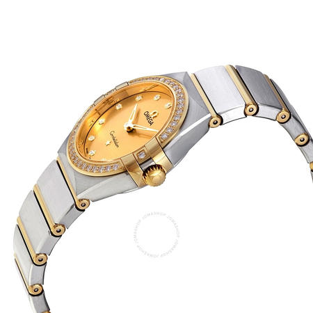Omega Constellation Manhattan Champagne Diamond Dial Ladies Watch 131.25.28.60.58.001