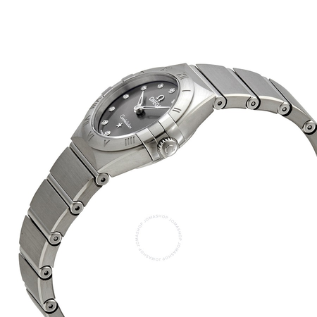 Omega Constellation Manhattan Quartz Diamond Grey Dial Ladies Watch 131.10.25.60.56.001