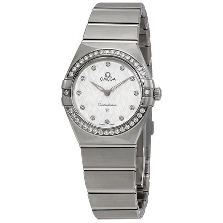 Omega Constellation Manhattan Quartz Diamond Silver Dial Ladies Watch 131.15.28.60.52.001