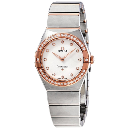 Omega Constellation Manhattan Quartz Diamond Silver Dial Ladies Watch 131.25.28.60.52.001