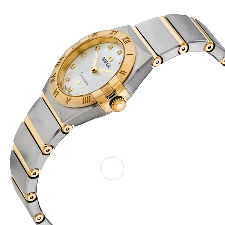 Omega Constellation Manhattan Quartz Diamond White Mother of Pearl Dial Ladies Watch 131.20.25.60.55.002