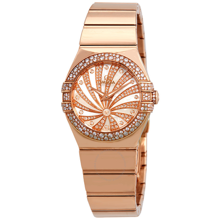 Omega Constellation Mother of Pearl Diamond Dial Ladies Watch 123.55.27.60.55.013