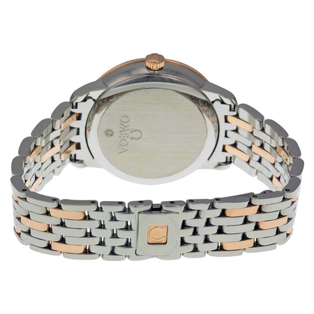 Omega De Ville Automatic Mother of Pearl Dial Stainless Steel and 18kt Rose Gold Ladies Watch 42420332005002 424.20.33.20.05.002