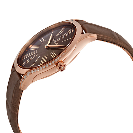 Omega De Ville Diamond Brown Dial Ladies Watch 428.58.36.60.13.001