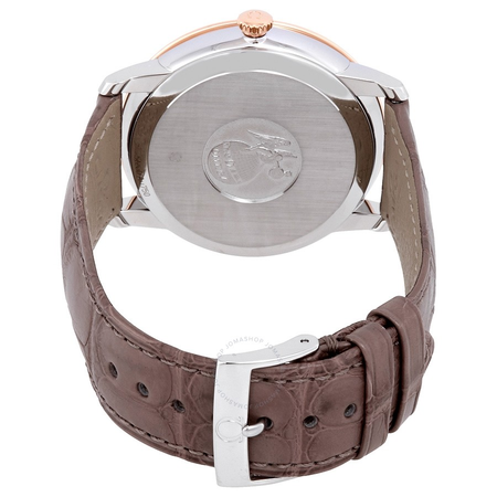 Omega De Ville Ivory Silvery Dial Automatic Men's Leather Watch 424.23.40.20.02.003