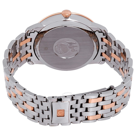 Omega De Ville Ivory Silvery Dial Automatic Men's Steel and 18kt Rose Gold Watch 424.20.40.20.02.003