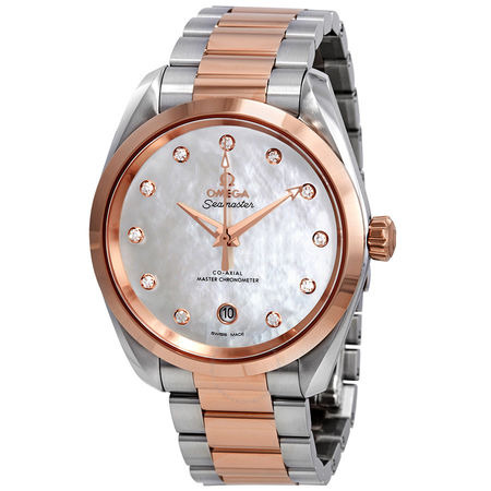 Omega Seamaster Aqua Terra Mother of Pearl Diamond Dial Watch 220.20.38.20.55.001