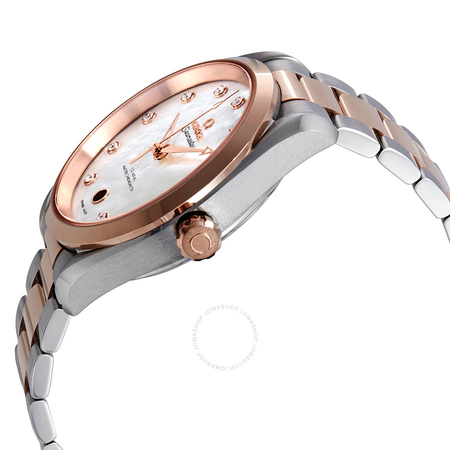 Omega Seamaster Aqua Terra Mother of Pearl Diamond Dial Watch 220.20.38.20.55.001
