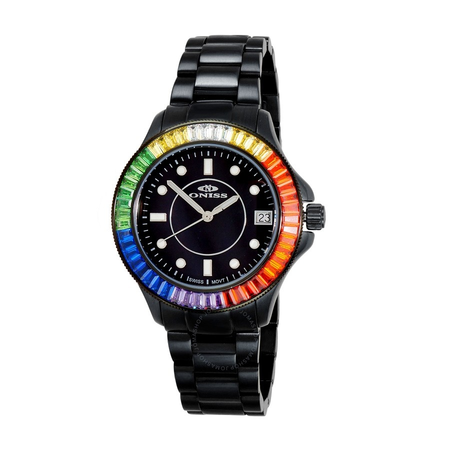 Oniss ON7324 BlackDial Ladies Watch ONJ7324-050BK-RDSC