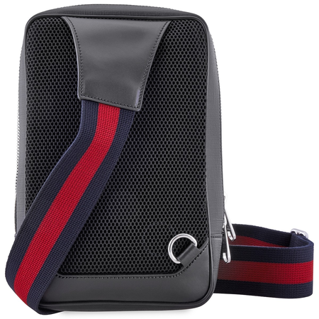 Gucci Gucci Men's Waist Bag Gg Black Black/Gray Gu Gblk Xbody Bag 478325 K9RRN 1095