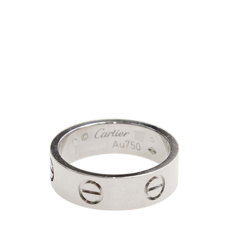 Cartier Love 18 KT White Gold Ring 58 B40847