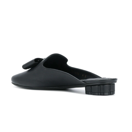 Ferragamo Ladies Flower Heel Mule Slipper Shoe 01N226 684331