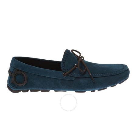 Ferragamo Men's Atlante Suede Drivers 02B371 708347