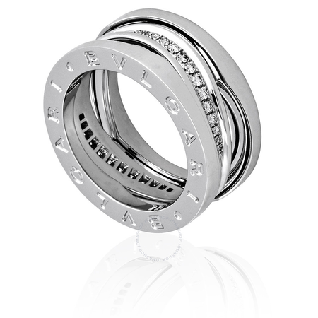 Bvlgari B.Zero1 Design Legend 18kt White Gold Diamond Ring- Size 53 U.S. 6 1/2 355199
