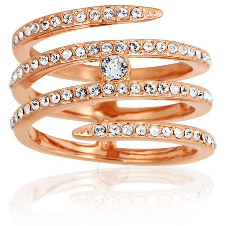 Swarovski Creativity Coiled Rose Gold-Plated Ring - Size 8 5221416