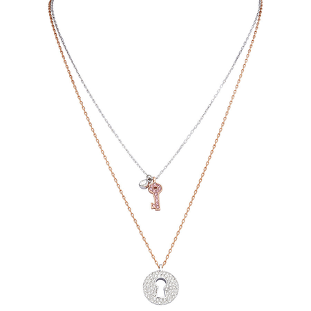 Swarovski Crystal Wishes Key Pendant Set - Pink 5272240