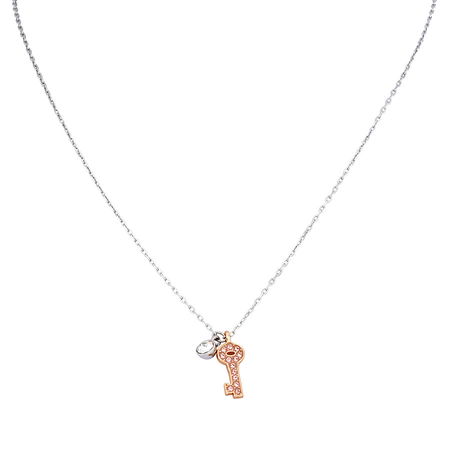 Swarovski Crystal Wishes Key Pendant Set - Pink 5272240