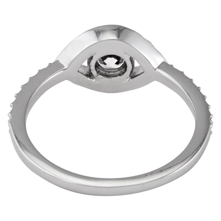 Swarovski Ladies Clear Crystal Luckily Evil Eye Ring, Rhodium Size 52 5409180