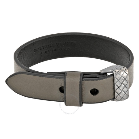 Bottega Veneta Leather Bracelet- Steel 474222 VIAI4 ST