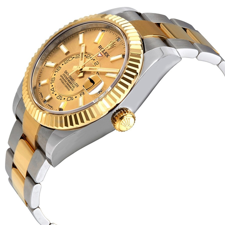 Rolex Pre-owned  Oyster Perpetual Sky-Dweller Champagne Dial Automatic Men's Watch 326933CSO (Pre-own)