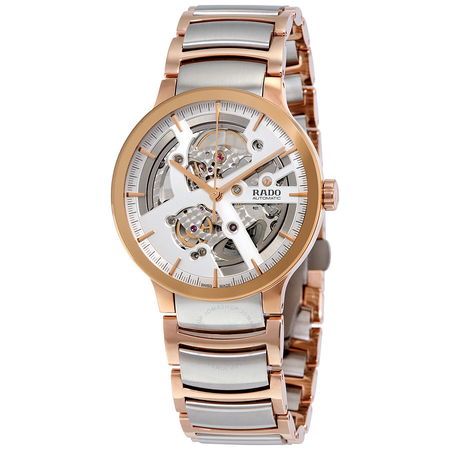 Rado Centrix Automatic Silver Skeleton Dial Two-tone Men's Watch R30181103