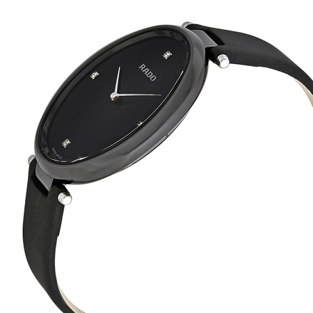 Rado Esenza Black Dial Black Satin Ladies Watch R53093715