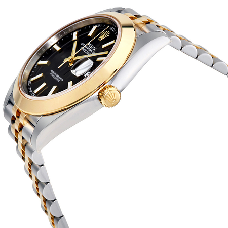Rolex Datejust 41 Black Dial Steel and 18K Yellow Gold Jubilee Bracelet Men's Watch 126303BKSJ