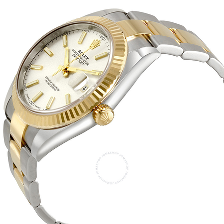 Rolex Datejust 41 Silver Dial Steel and 18K Yellow Gold Oyster Men's Watch 12633SSO