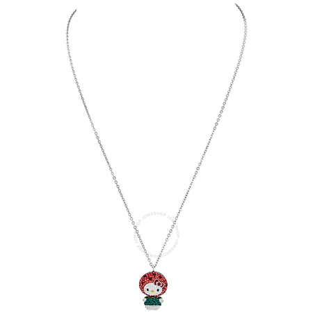 Swarovski Swarovski Hello Kitty Pendant Multi Colored Rhodium Plated Necklace 5373134