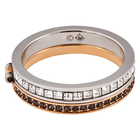 Swarovski Hint Double Ring, White, Mixed Plating 5350672-55