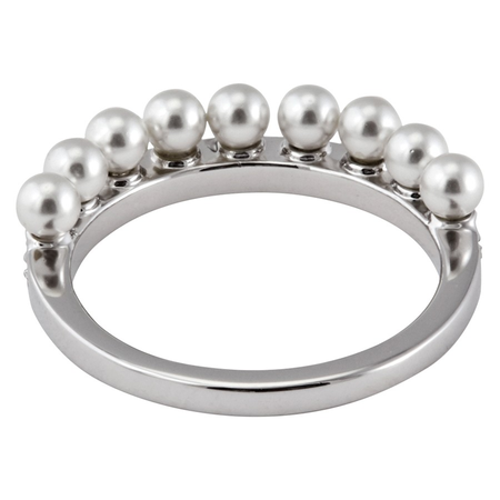 Swarovski Ladies Lisboa Ring, White, Rhodium Plated Size 55 5388859