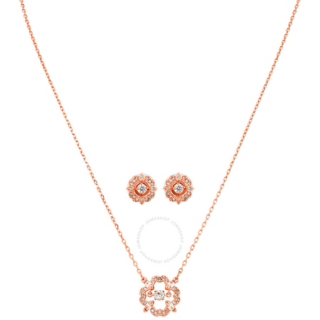 Swarovski Sparkling Dance Rose Gold-Plated Necklace and Earrings Set 5408439