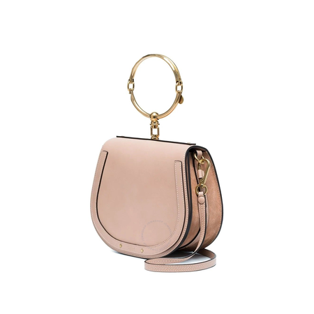 Chloe Chloe Beige Medium Nile Bracelet Bag In Smooth & Suede Calfskin CHC17US300HEU268