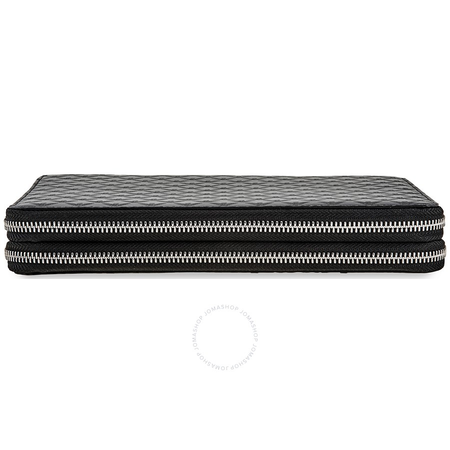 Emporio Armani Men's Zip Around Wallet Black Minorca Double Zip Ard Y4R032-YC043-80001