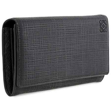 Loewe Loewe Black Linen Continental Wallet 101.K98.1100