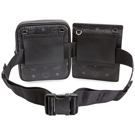 MCM Mcm Ladies Leather Stark Black Stark Belt Bag MUZ8AVE11BK001
