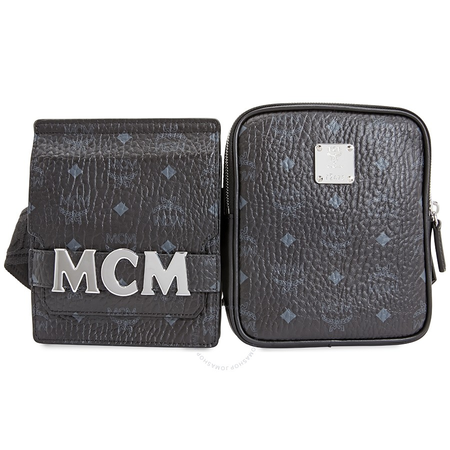 MCM Mcm Ladies Leather Stark Black Stark Belt Bag MUZ8AVE11BK001
