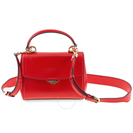 Michael Kors Ava Extra-Small Leather Crossbody Bag- Bright Red 32T8GF5M1L-204